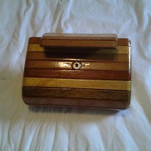 Handmade Wood Coin or Cosmetic Purse